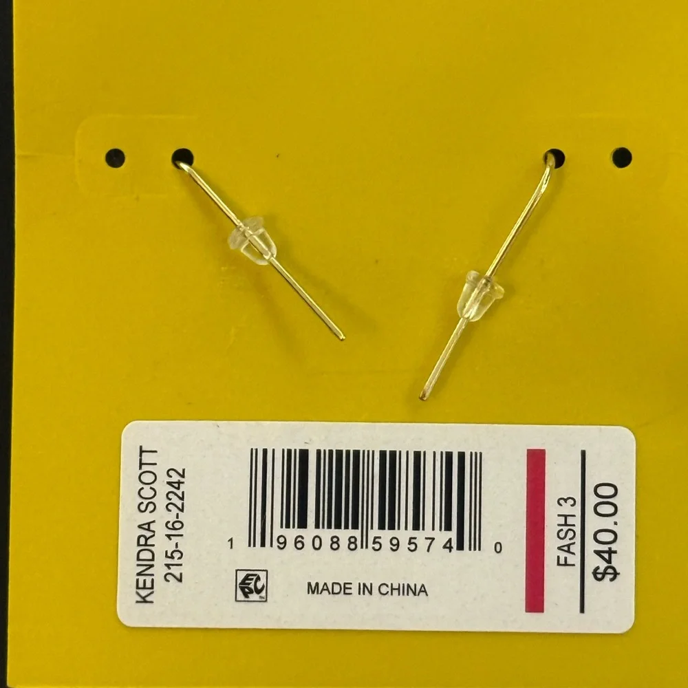 New Kendra Scott Aria Red Magnesite Drop Earrings - Picture 4 of 5